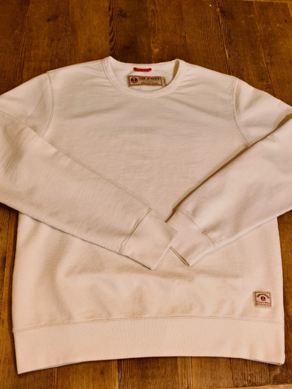 Iron & Resin Roundneck French Terry Crew - Natural - M